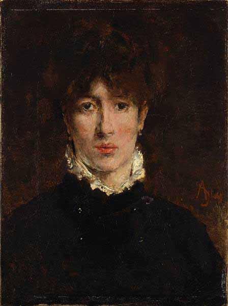 Alfred Stevens A portrait of Sarah Bernhardt France oil painting art